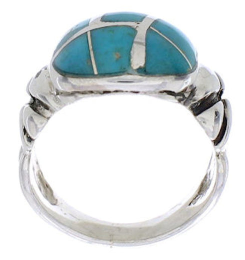 Sterling Silver And Turquoise Jewelry Ring Size 5 TX39981